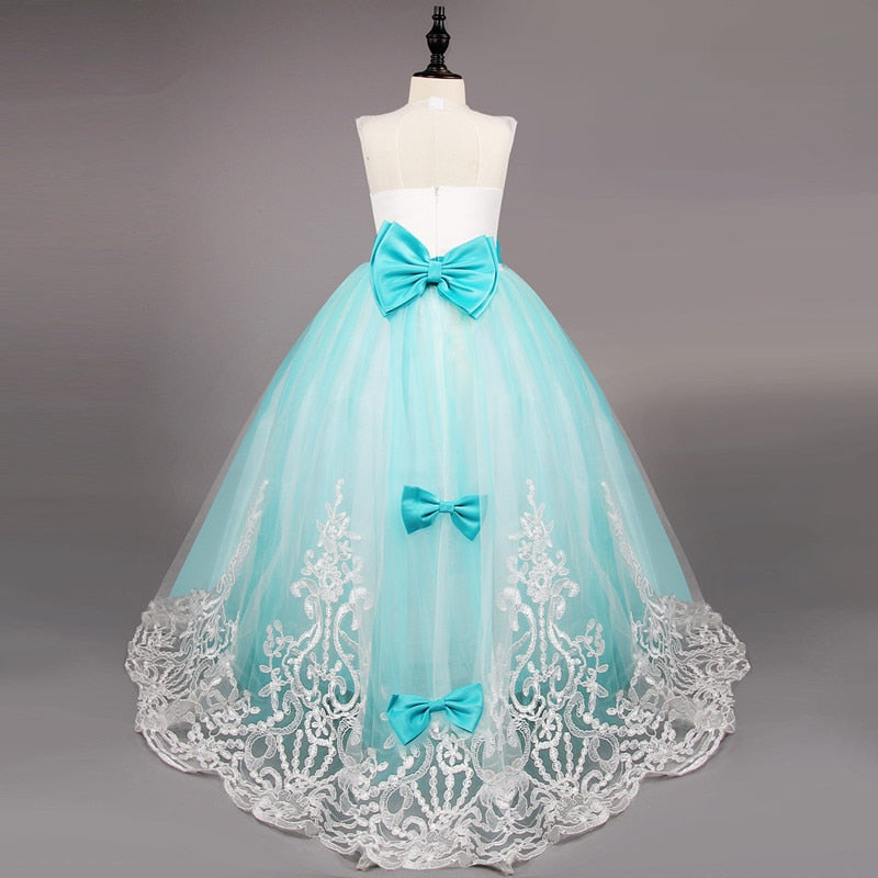 Princess Girls Formal Party Kids Long Flower Dress Wedding Evening Party Prom Ball Gown The Clothing Company Sydney