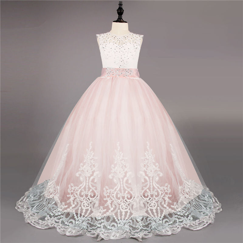 Princess Girls Formal Party Kids Long Flower Dress Wedding Evening Party Prom Ball Gown The Clothing Company Sydney