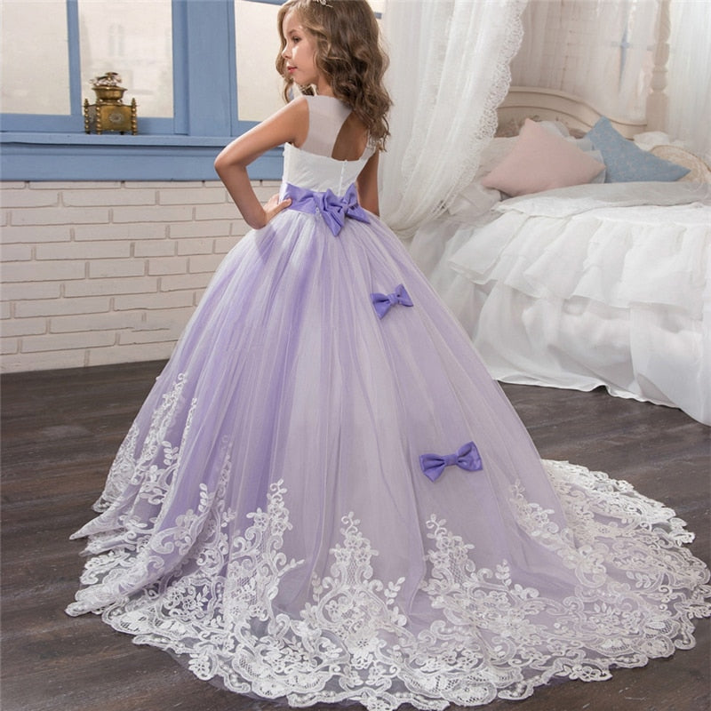 Princess Girls Formal Party Kids Long Flower Dress Wedding Evening Party Prom Ball Gown The Clothing Company Sydney