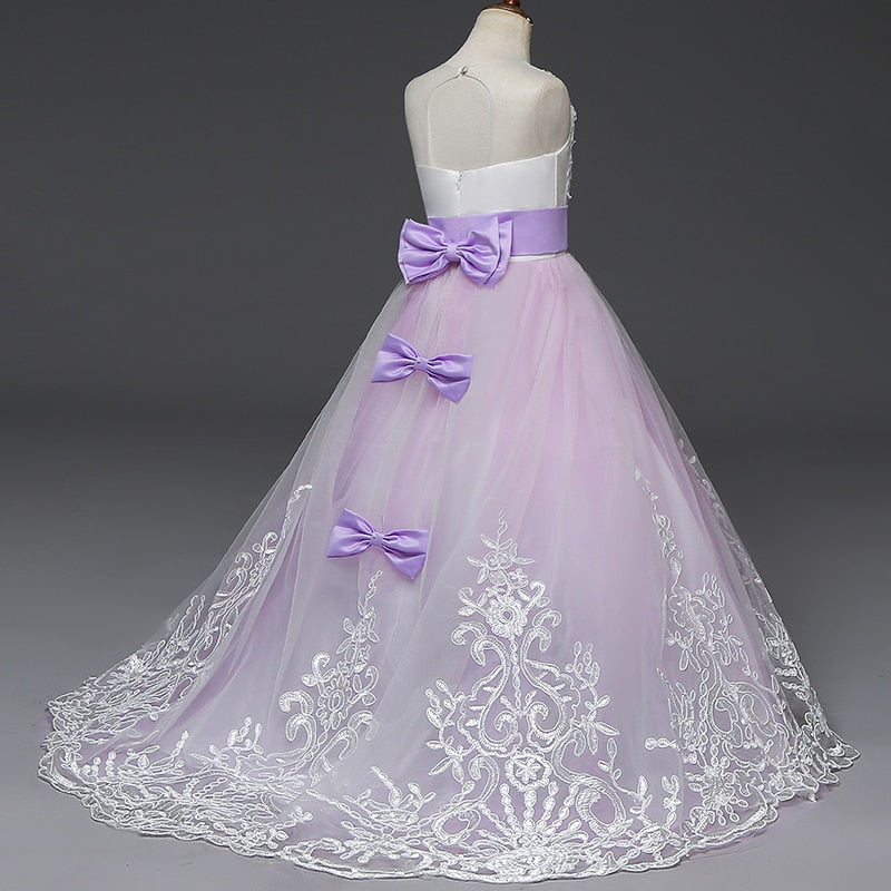 Princess Girls Formal Party Kids Long Flower Dress Wedding Evening Party Prom Ball Gown The Clothing Company Sydney