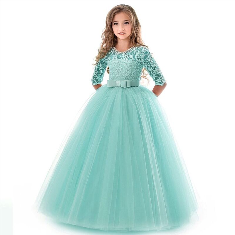 Princess Girls Formal Party Kids Long Flower Dress Wedding Evening Party Prom Ball Gown The Clothing Company Sydney