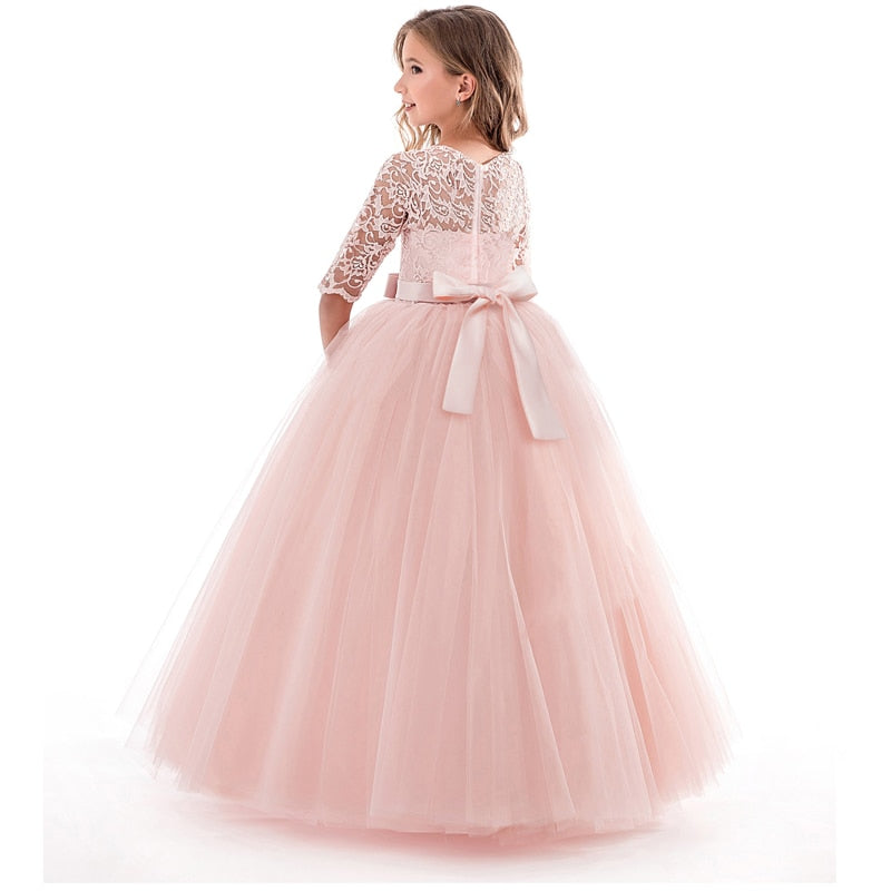 Princess Girls Formal Party Kids Long Flower Dress Wedding Evening Party Prom Ball Gown The Clothing Company Sydney