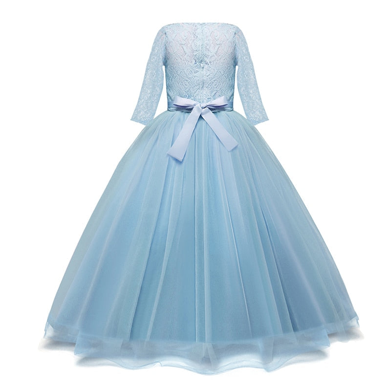 Princess Girls Formal Party Kids Long Flower Dress Wedding Evening Party Prom Ball Gown The Clothing Company Sydney