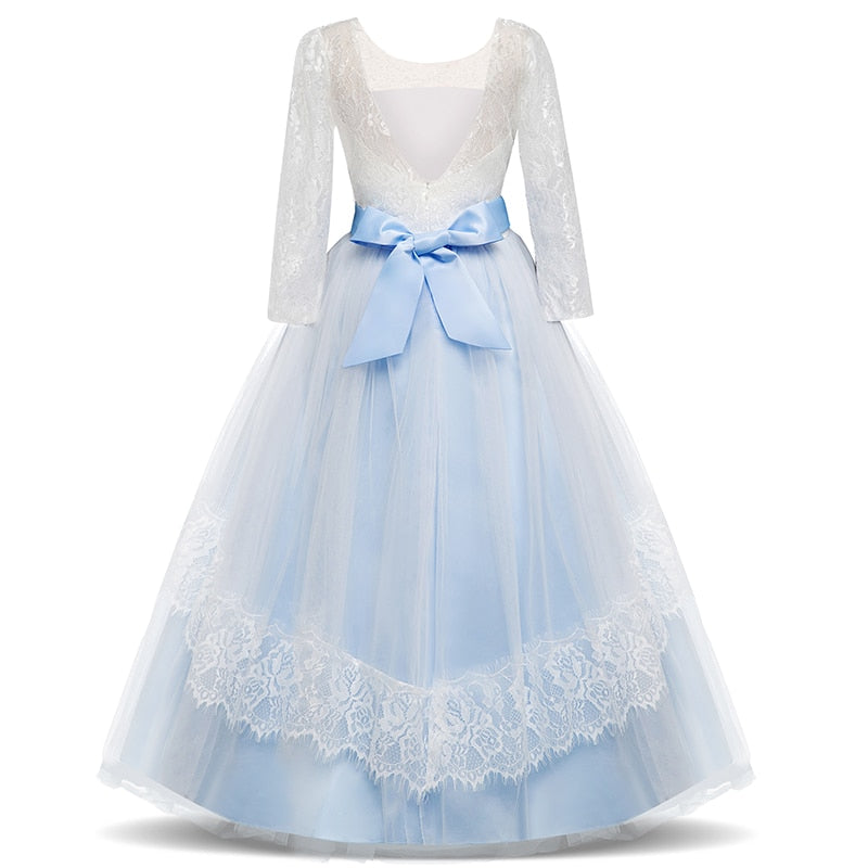 Princess Girls Formal Party Kids Long Flower Dress Wedding Evening Party Prom Ball Gown The Clothing Company Sydney