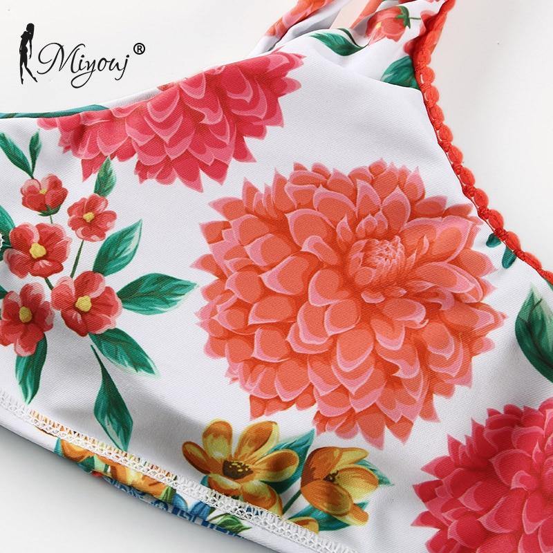 Deep V Neck Bikini Floral Print Swimsuit Bow Swimwear Lace Up Bikini Set The Clothing Company Sydney