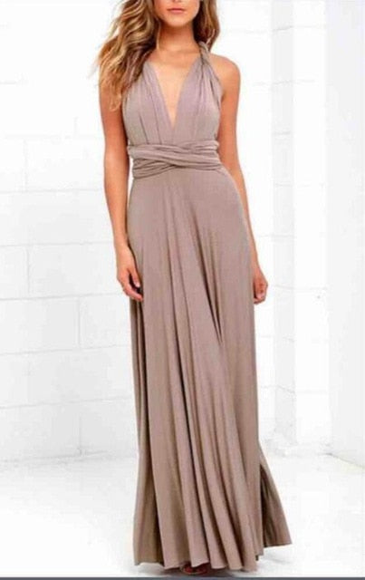 Boho Maxi Club Dress Red Bandage Long Dress Party Multiway Bridesmaids Convertible Infinity Robe Dress The Clothing Company Sydney