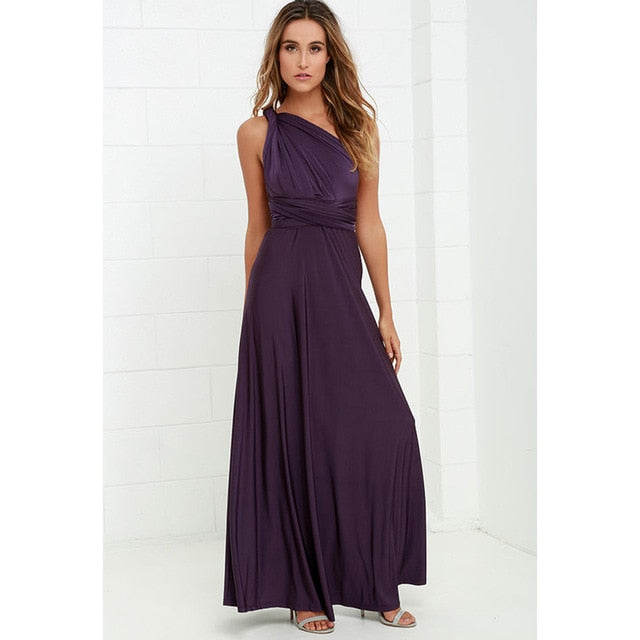 Boho Maxi Club Dress Red Bandage Long Dress Party Multiway Bridesmaids Convertible Infinity Robe Dress The Clothing Company Sydney