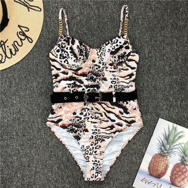 Print one piece swimsuit female Push up bodysuit Vintage high cut swimwear women swimsuit Bathers The Clothing Company Sydney