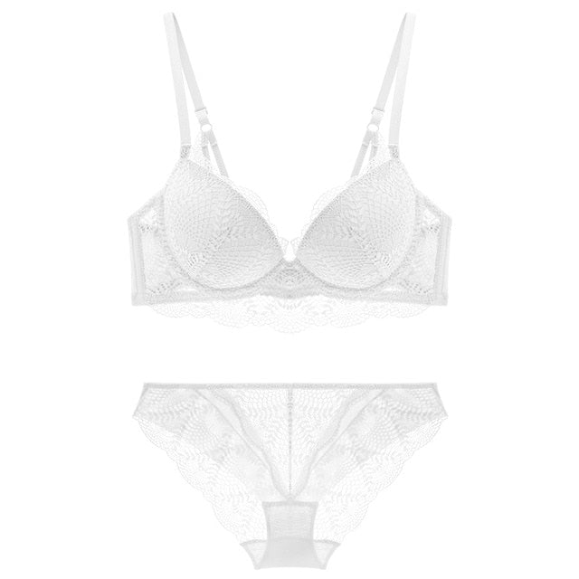 2 Piece Ladies underwear Set Lace Sexy Comfortable Brassiere Adjustable Straps Gathered Lingerie Push-up Bra And Panty Set The Clothing Company Sydney