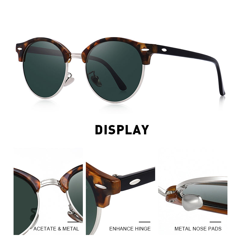Designer Men Women Classic Retro Rivet Polarized Unisex Glasses Fashion Male Eyewear UV400 Protection Sunglasses The Clothing Company Sydney