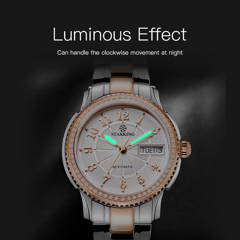 Ladies Mechanical Miyota Movt Stainless Steel Wristwatch Sapphire Automatic Self-wind Bracelet Watch The Clothing Company Sydney