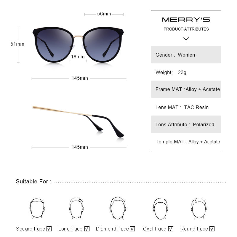 Designer Womens Fashion Cat Eye Polarized Luxury Brand Trending Sunglasses UV400 Protection The Clothing Company Sydney