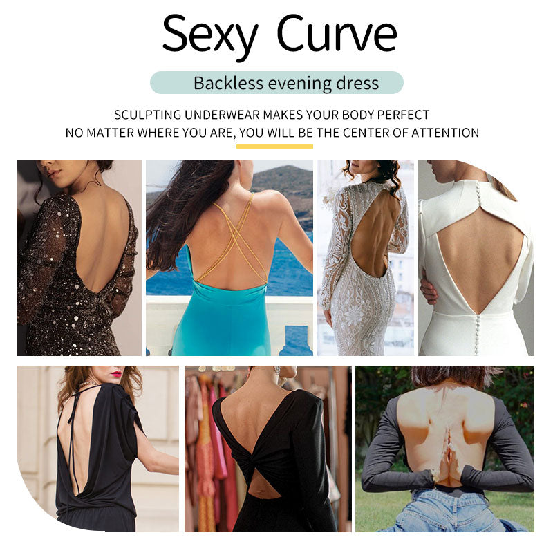 Bodysuit Shapewear Deep V-Neck Body Shaper Backless U Plunge Thong Shapers Waist Trainer Clear Strap Padded Push Up Corset The Clothing Company Sydney