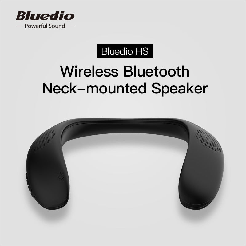 Bluedio HS bluetooth neck speaker column wireless speaker bluetooth 5.0 with bass FM radio SD card slot with microphone for game The Clothing Company Sydney