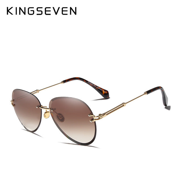 Designer Vintage Fashion Rimless Women Sunglasses Gradient Lens Sunglasses The Clothing Company Sydney