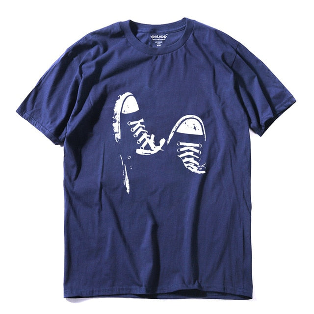 Cotton casual short sleeve skate shoe print mens ladies cool summer cool t shirt The Clothing Company Sydney