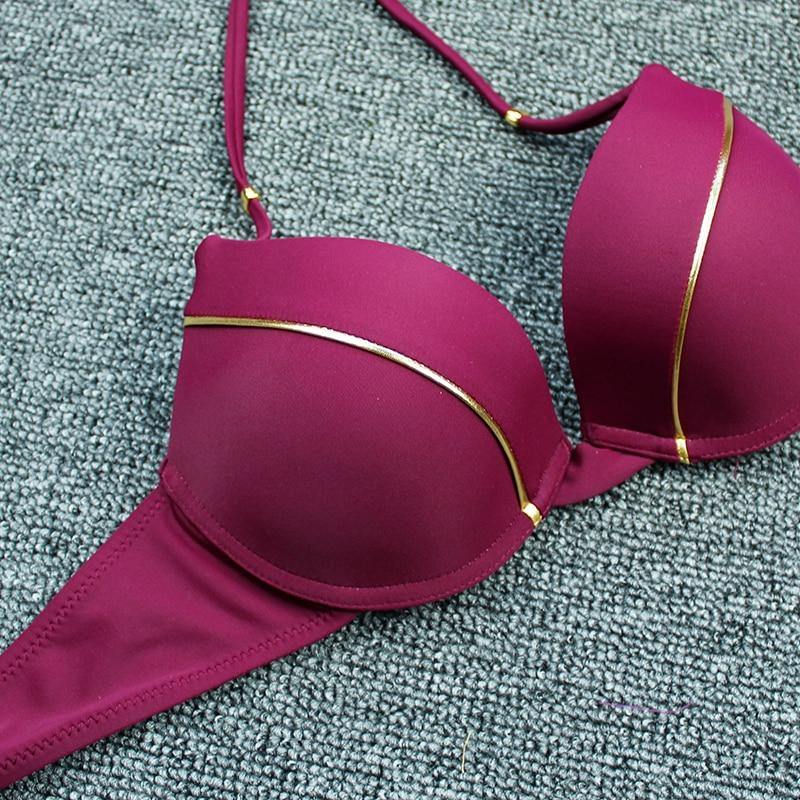 2 Piece Swimwear Swimsuit Two Piece Suit Blue Black Beachwear Brazilian Bikini Set The Clothing Company Sydney