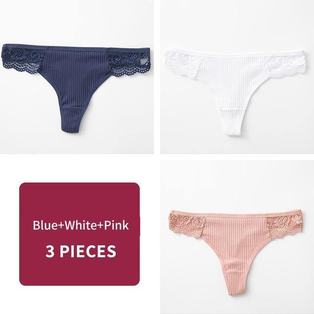 3 Pack Women's Cotton G-String Thong String Underwear Briefs Sexy Lingerie Panties Intimate The Clothing Company Sydney