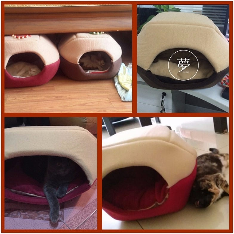 2 Use Foldable Soft Warm Pet Cat Bed Dog Bed For Dogs Cave Puppy Sleeping Mat Pad Nest Blanket Bed House The Clothing Company Sydney