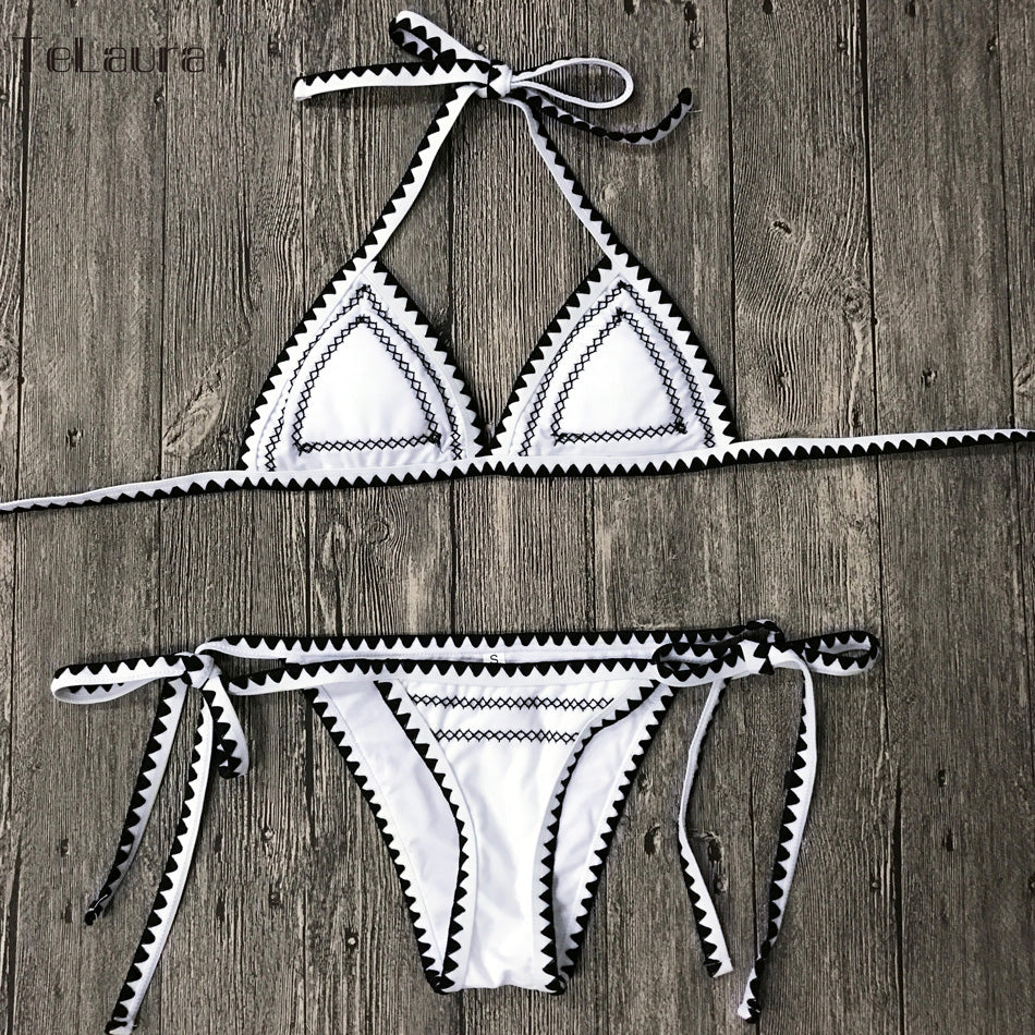 2 Piece New Sexy Swimwear Push Up Swimsuit Halter Top Padded Bathing Suit Bandage Brazilian Bikini Set The Clothing Company Sydney