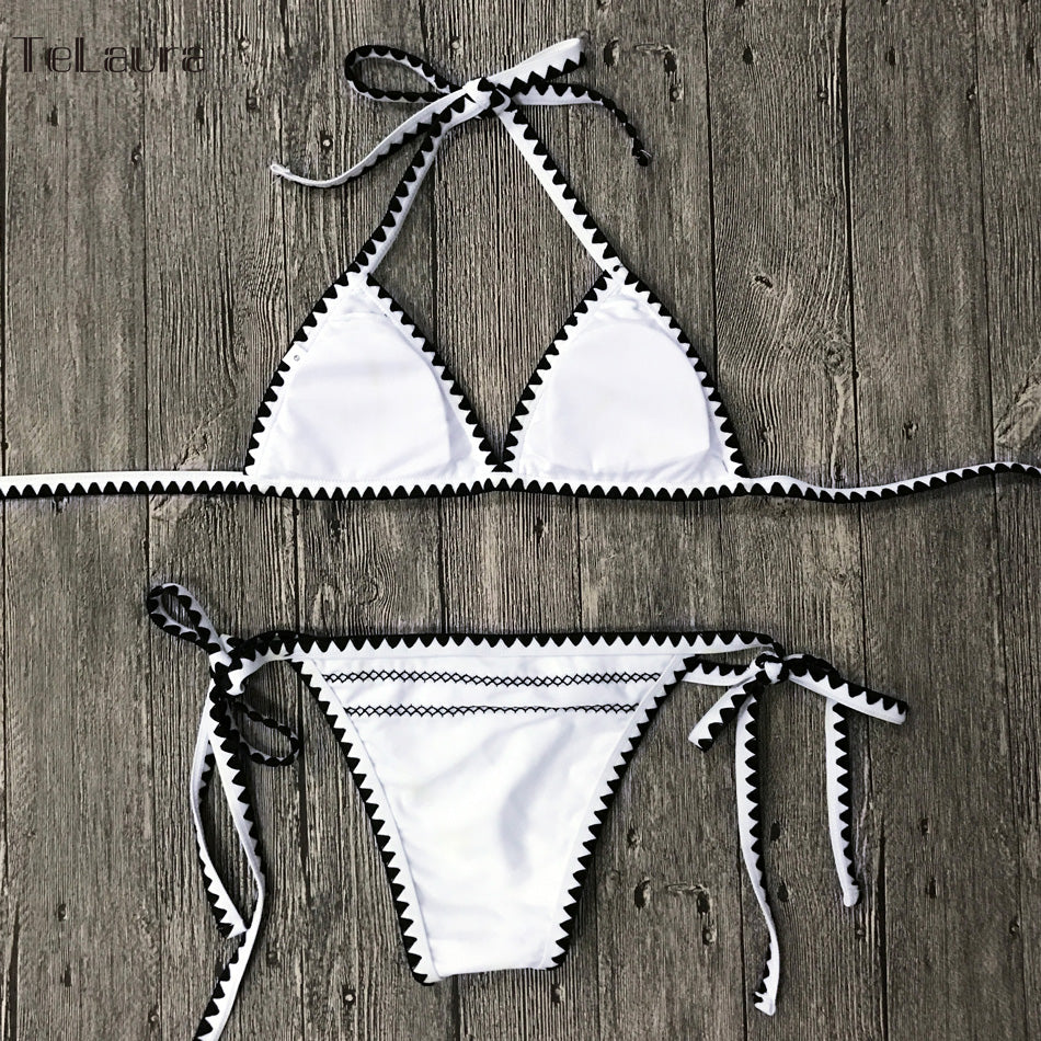 2 Piece New Sexy Swimwear Push Up Swimsuit Halter Top Padded Bathing Suit Bandage Brazilian Bikini Set The Clothing Company Sydney
