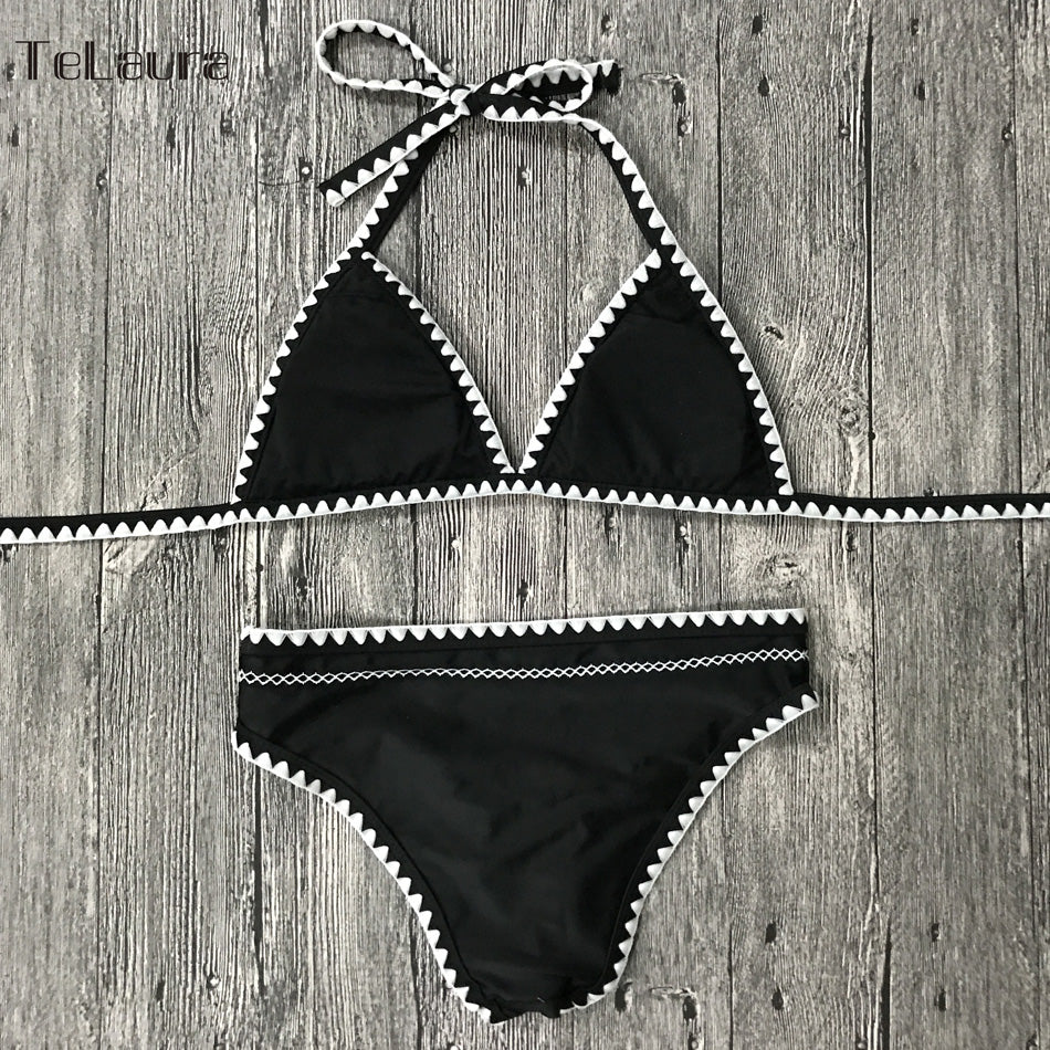 2 Piece New Sexy Swimwear Push Up Swimsuit Halter Top Padded Bathing Suit Bandage Brazilian Bikini Set The Clothing Company Sydney