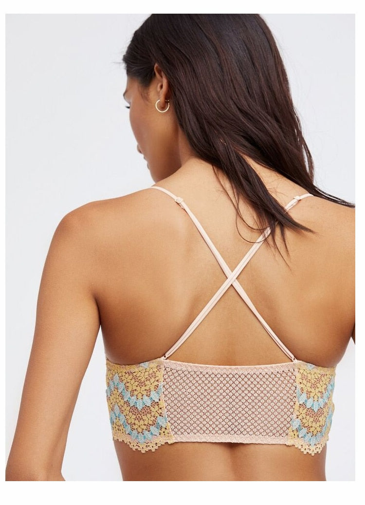 French Retro Lace Front Buckle Bra Set Wire Free Bralette Ultra-Thin Lingerie Sets Beauty Back Underwear The Clothing Company Sydney
