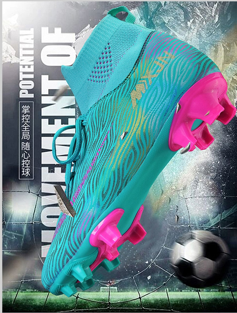 Indoor Soccer Shoes Men Women Kids High Top  Breathable Nonslip Soccer Cleats Shoes Turf Futsal Training Football Boots The Clothing Company Sydney