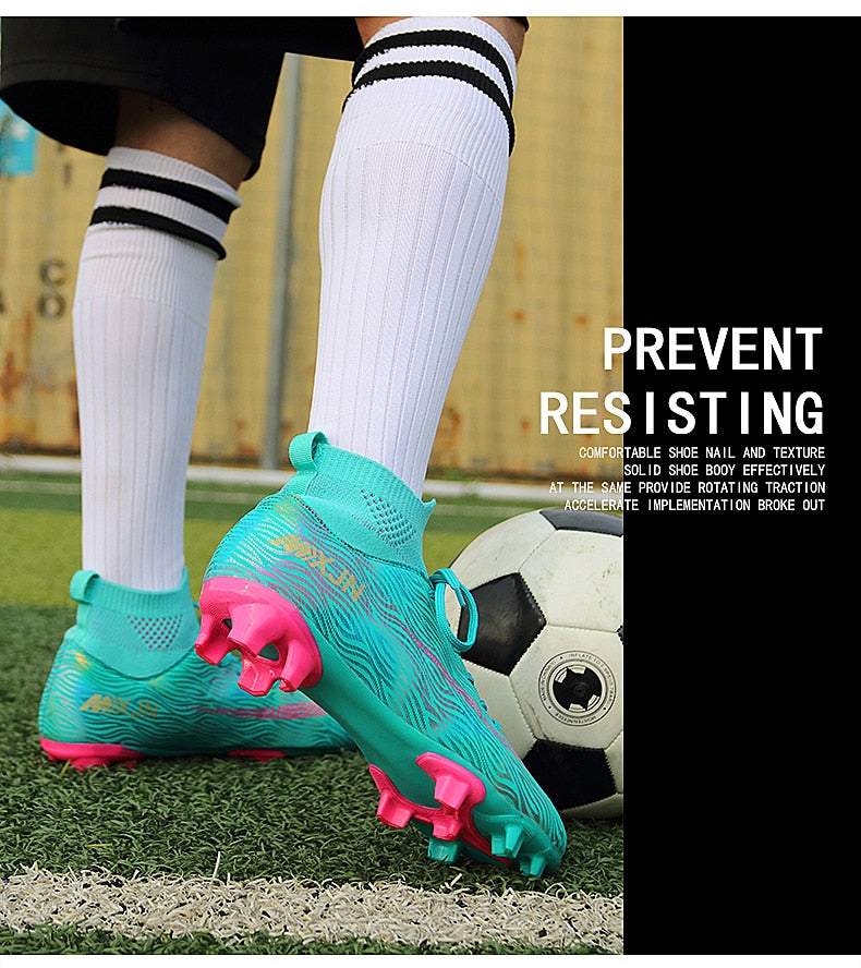 Indoor Soccer Shoes Men Women Kids High Top  Breathable Nonslip Soccer Cleats Shoes Turf Futsal Training Football Boots The Clothing Company Sydney