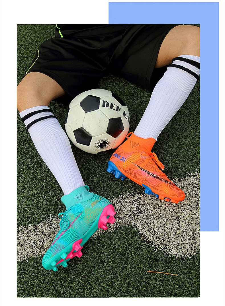 Indoor Soccer Shoes Men Women Kids High Top  Breathable Nonslip Soccer Cleats Shoes Turf Futsal Training Football Boots The Clothing Company Sydney