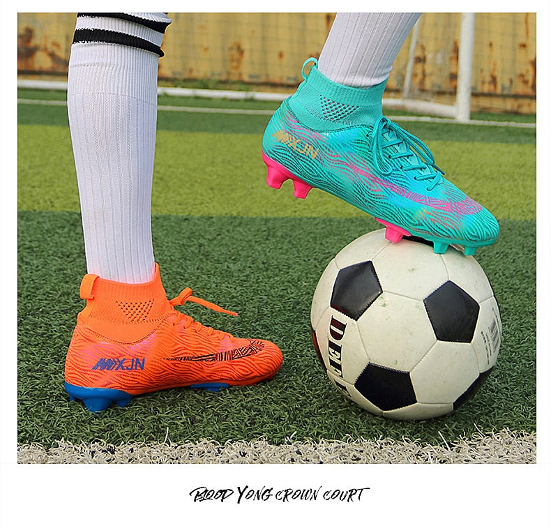 Indoor Soccer Shoes Men Women Kids High Top  Breathable Nonslip Soccer Cleats Shoes Turf Futsal Training Football Boots The Clothing Company Sydney