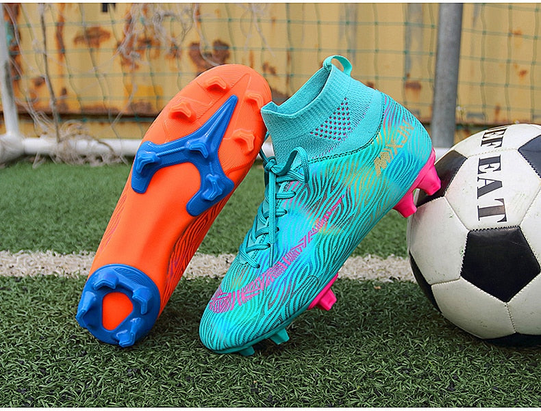 Indoor Soccer Shoes Men Women Kids High Top  Breathable Nonslip Soccer Cleats Shoes Turf Futsal Training Football Boots The Clothing Company Sydney