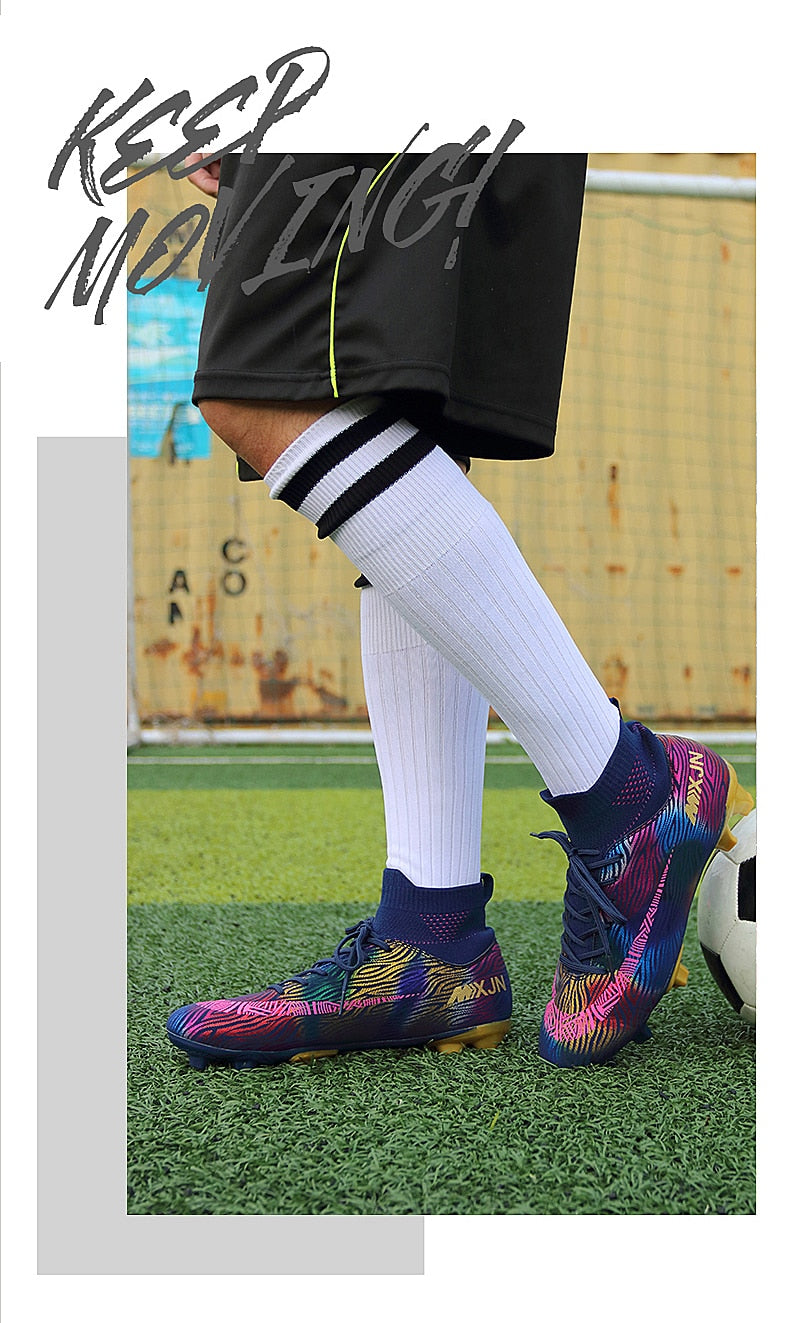 Indoor Soccer Shoes Men Women Kids High Top  Breathable Nonslip Soccer Cleats Shoes Turf Futsal Training Football Boots The Clothing Company Sydney