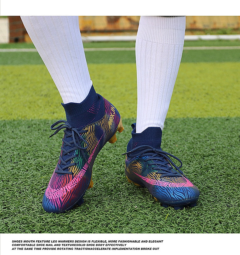 Indoor Soccer Shoes Men Women Kids High Top  Breathable Nonslip Soccer Cleats Shoes Turf Futsal Training Football Boots The Clothing Company Sydney