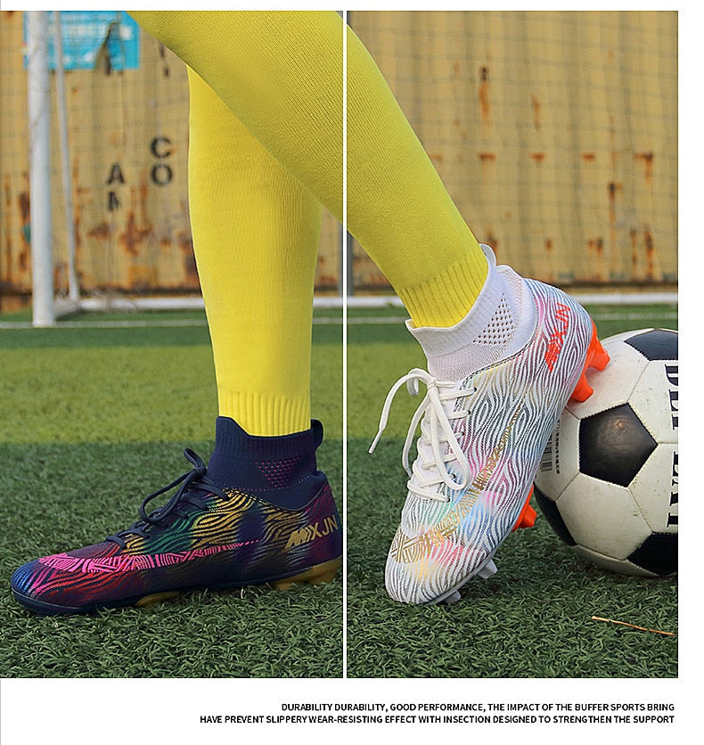 Indoor Soccer Shoes Men Women Kids High Top  Breathable Nonslip Soccer Cleats Shoes Turf Futsal Training Football Boots The Clothing Company Sydney