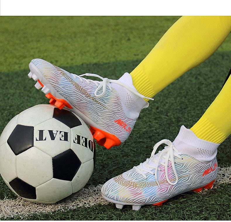 Indoor Soccer Shoes Men Women Kids High Top  Breathable Nonslip Soccer Cleats Shoes Turf Futsal Training Football Boots The Clothing Company Sydney