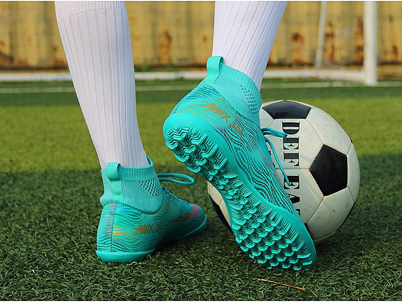 Indoor Soccer Shoes Men Women Kids High Top  Breathable Nonslip Soccer Cleats Shoes Turf Futsal Training Football Boots The Clothing Company Sydney