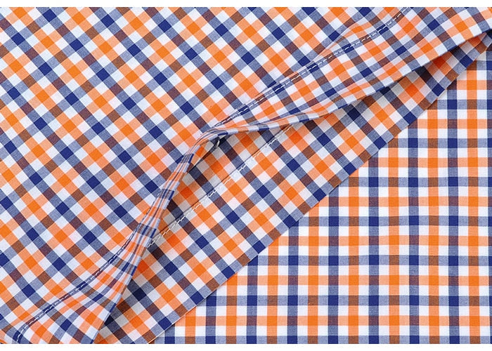 England Style Plaid Checked Cotton Men's Pocket-less Design Short Sleeve Summer Casual Standard-fit Button-down Thin Shirt The Clothing Company Sydney