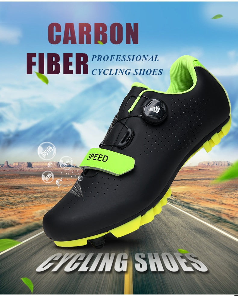 Carbon Fiber Breathable Triathlon Mountain Bike Sneakers Sport Road Racing Bicycle Spin Buckle Cycling Shoes The Clothing Company Sydney