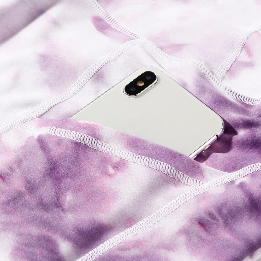 Tie Dye Tight Sports Women Fitness With Pocket Yoga Pants Stretch Workout Patchwork Slim Gym Leggings The Clothing Company Sydney