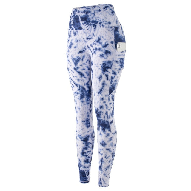Tie Dye Tight Sports Women Fitness With Pocket Yoga Pants Stretch Workout Patchwork Slim Gym Leggings The Clothing Company Sydney