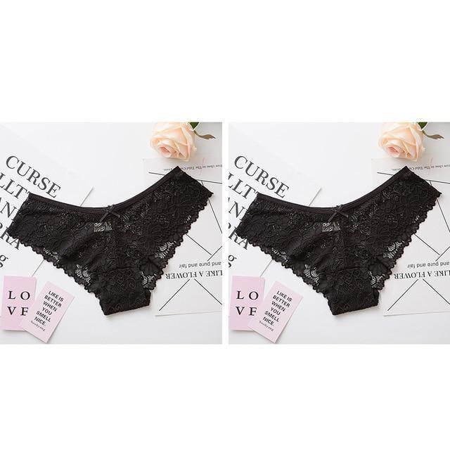 2 Pack Lace Panties Lingerie Tempting Pretty Briefs High Quality Cotton Low Waist Cute Underwear The Clothing Company Sydney
