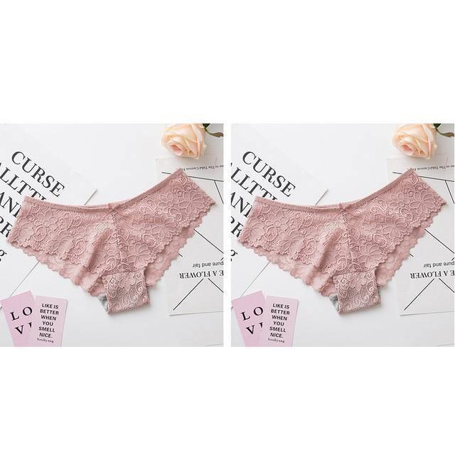 2 Pack Lace Panties Lingerie Tempting Pretty Briefs High Quality Cotton Low Waist Cute Underwear The Clothing Company Sydney