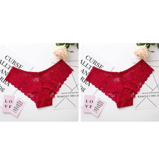 2 Pack Lace Panties Lingerie Tempting Pretty Briefs High Quality Cotton Low Waist Cute Underwear The Clothing Company Sydney