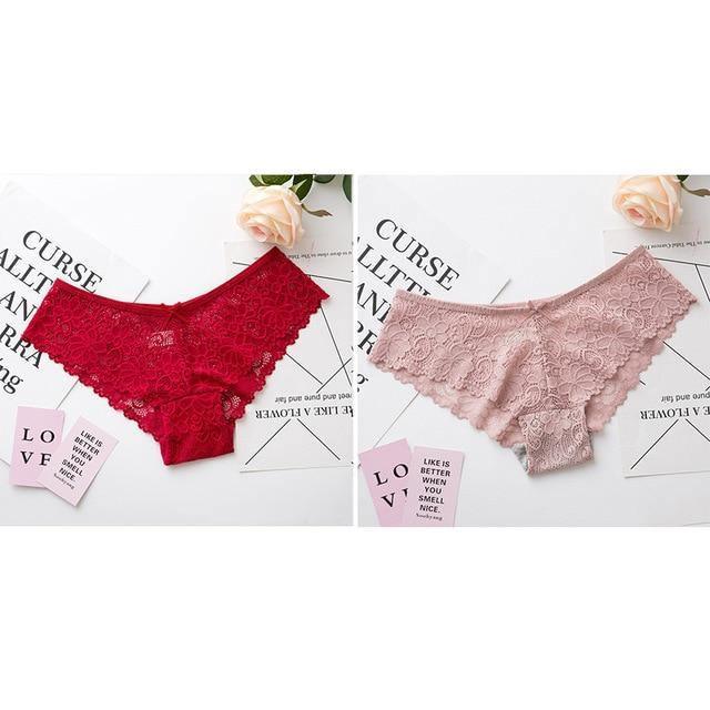 2 Pack Lace Panties Lingerie Tempting Pretty Briefs High Quality Cotton Low Waist Cute Underwear The Clothing Company Sydney