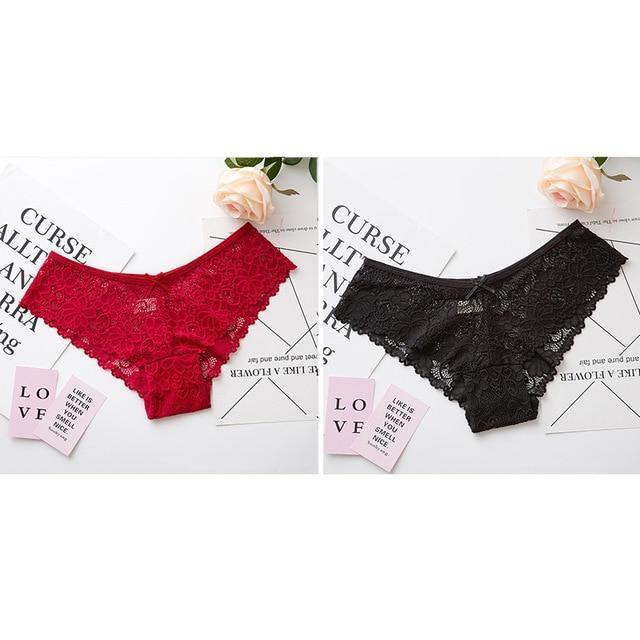2 Pack Lace Panties Lingerie Tempting Pretty Briefs High Quality Cotton Low Waist Cute Underwear The Clothing Company Sydney