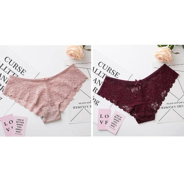 2 Pack Lace Panties Lingerie Tempting Pretty Briefs High Quality Cotton Low Waist Cute Underwear The Clothing Company Sydney