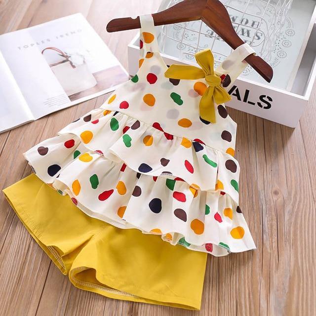 Baby Girl Clothes Summer Children's Girls' Clothing Kids Bay Clothes Toddler Chiffon bowknot coat+Pants Set The Clothing Company Sydney