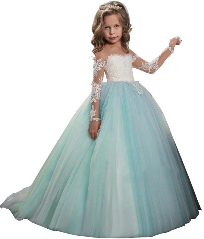 Bridesmaid Girls Teenager Kids Children Long Lace Princess Party Wedding Dress The Clothing Company Sydney
