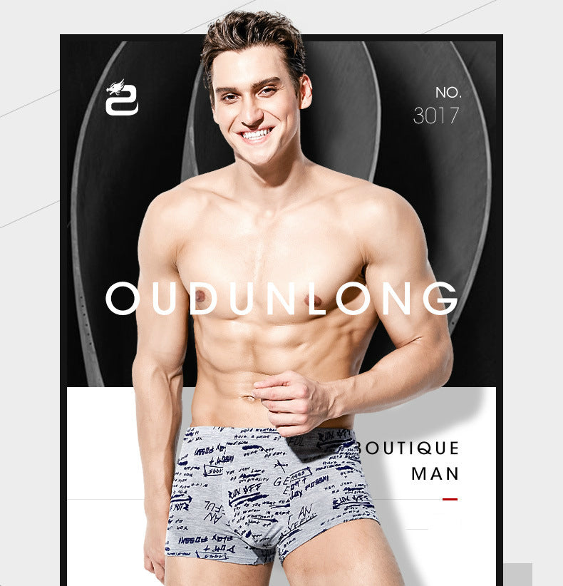 4 pack Men's Boxer Male Underwear Boxer Breathable Men Boxers Print Underpants Comfortable Trunks The Clothing Company Sydney